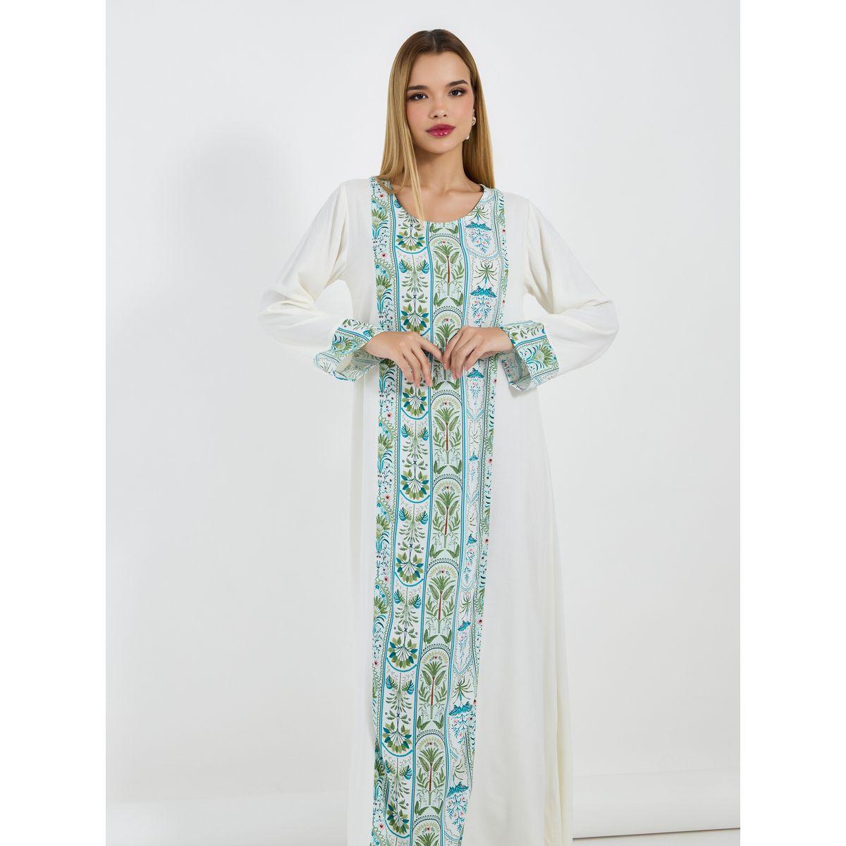 جلابية مطرزة برقبة دائرية-women-arabicclothing-jalabiyas-image-2