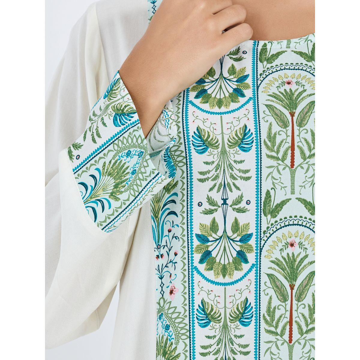Embroidered Panel Round Neck Jalabiya-women-arabicclothing-jalabiyas-image-3