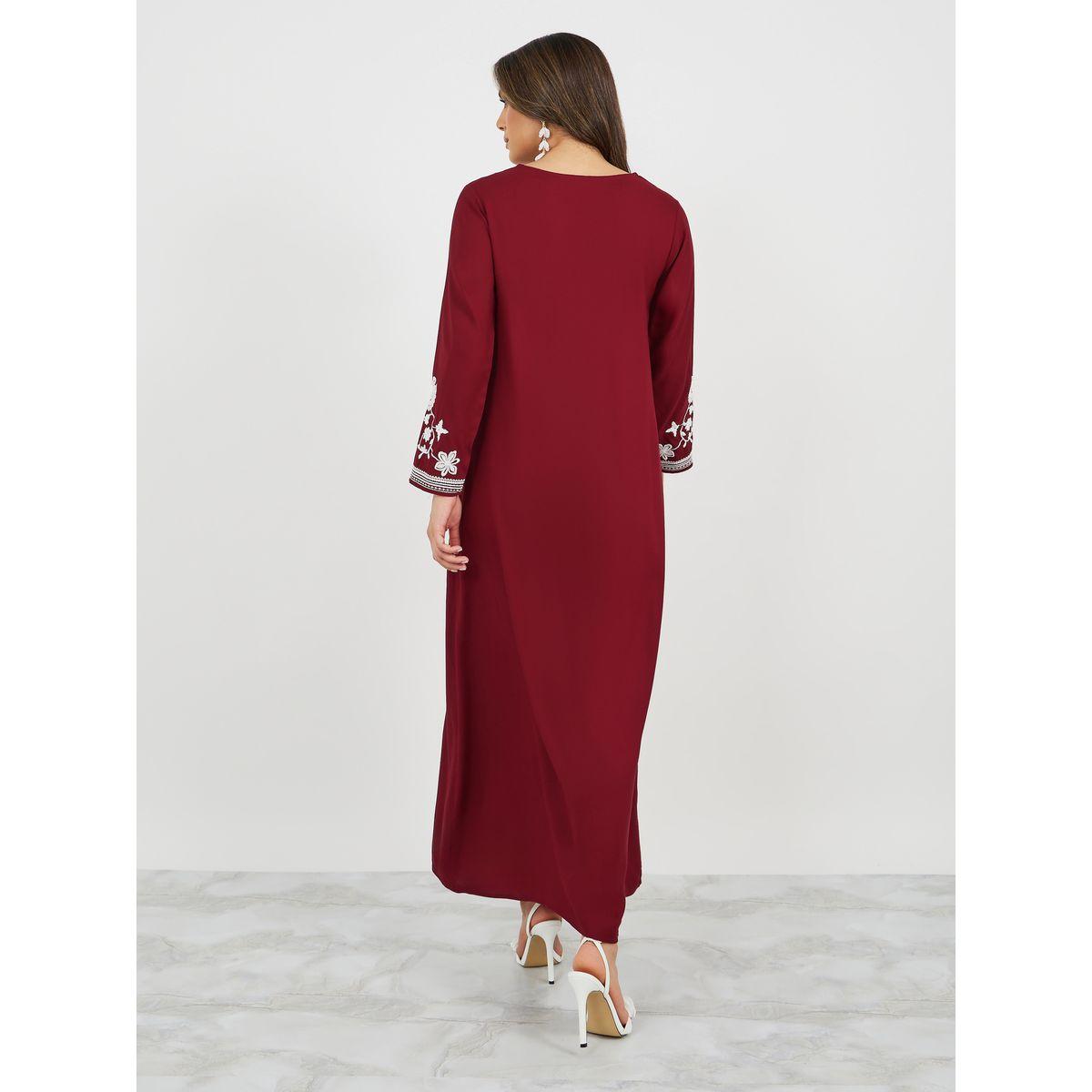 جلابية مطرزة بفتحة رقبة واسعة-women-arabicclothing-jalabiyas-image-6