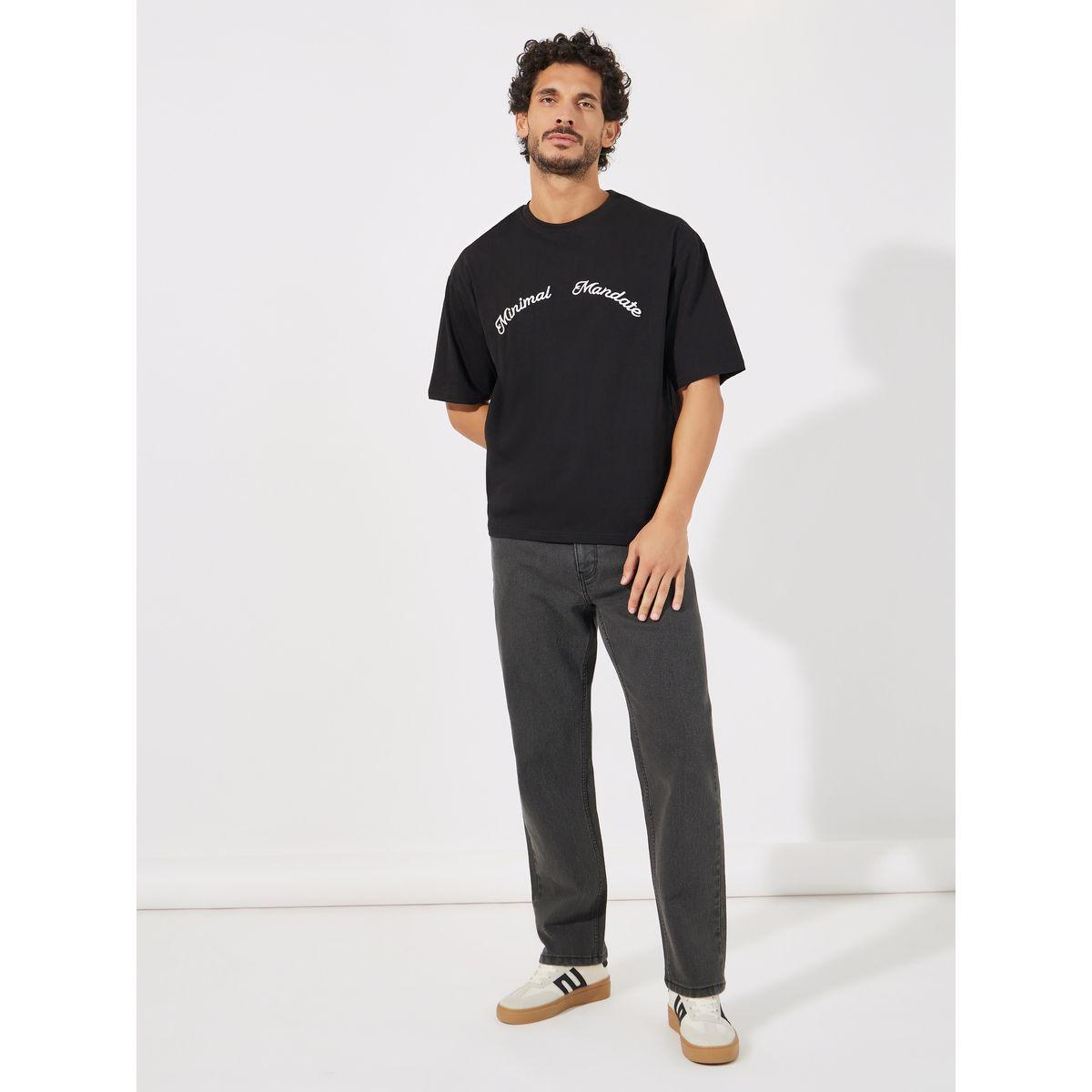 Styli Oversized Mock Neck Heavy Jersey Embroidered T-Shirt-men-clothing-tshirtsandpolos-tshirts-image-2