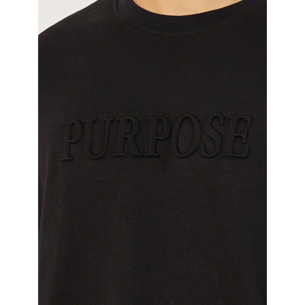 تيشيرت فضفاض بياقة دائرية وتفاصيل بارزة الملمس-men-clothing-tshirtsandpolos-tshirts-image-3