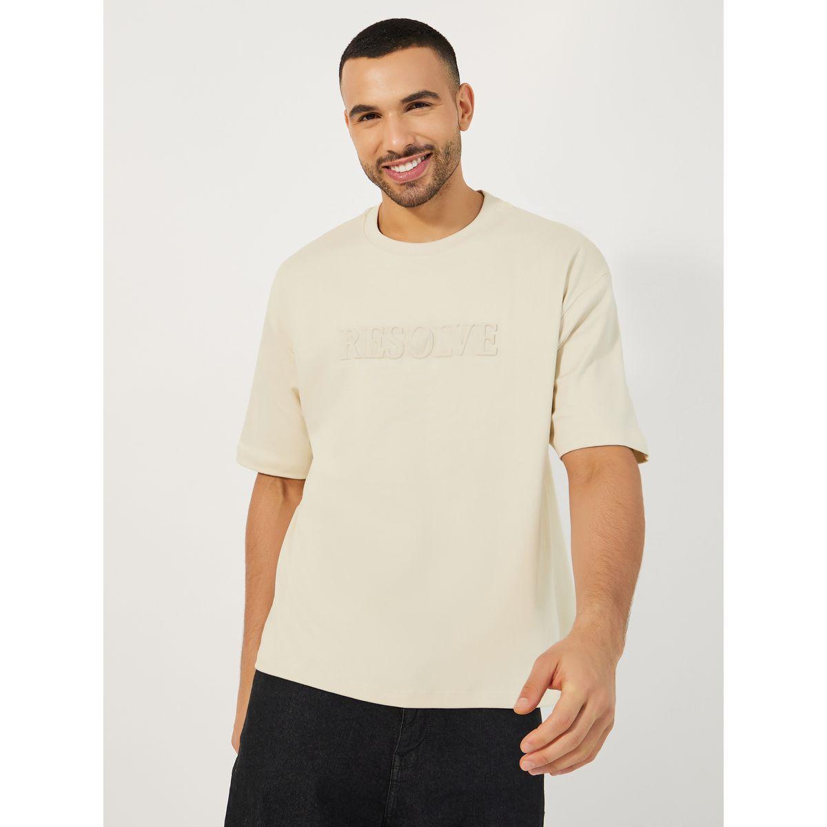 Styli Oversized Interlock Emboss Print T-Shirt-men-clothing-tshirtsandpolos-tshirts-image-1