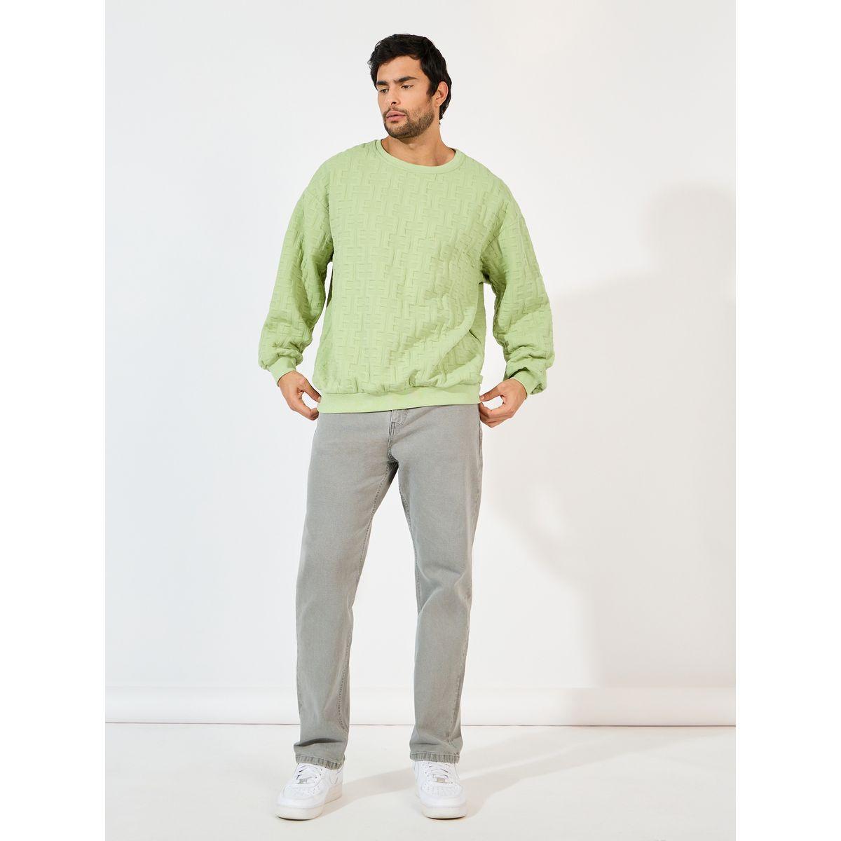 Styli Oversized Jacquard Knit Dropped Shoulder Sweatshirt-men-winterwear-hoodiesandsweatshirts-image-2