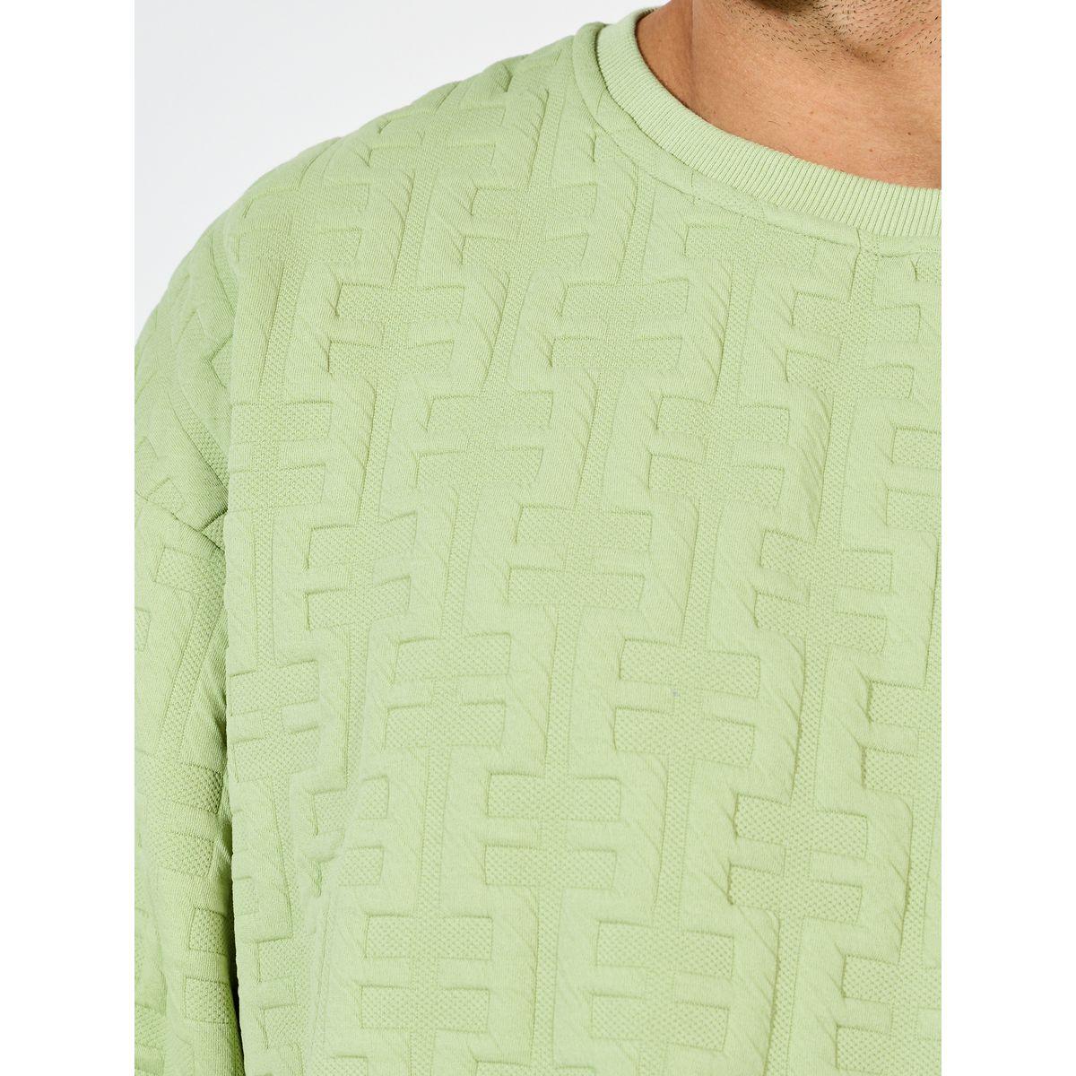 سويت شيرت فضفاض بتفايل جاكار وأكتاف منخفضة-men-winterwear-hoodiesandsweatshirts-image-3