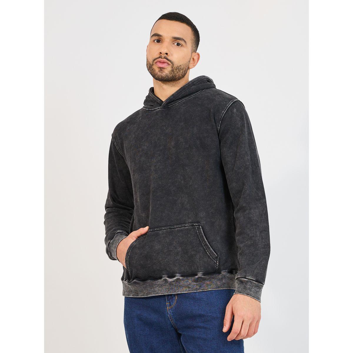 Styli Washed Oversized Hoodie with Kangaroo Pocket-men-winterwear-hoodiesandsweatshirts-image-1