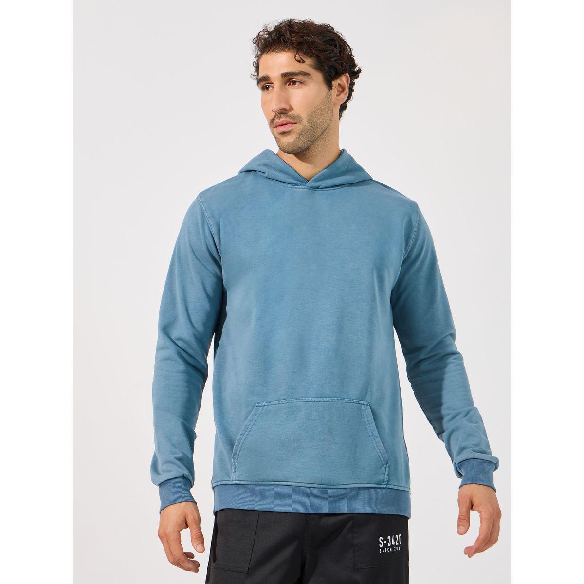 Styli Oversized Washed Hoodie with Kangaroo Pocket-men-winterwear-hoodiesandsweatshirts-image-1