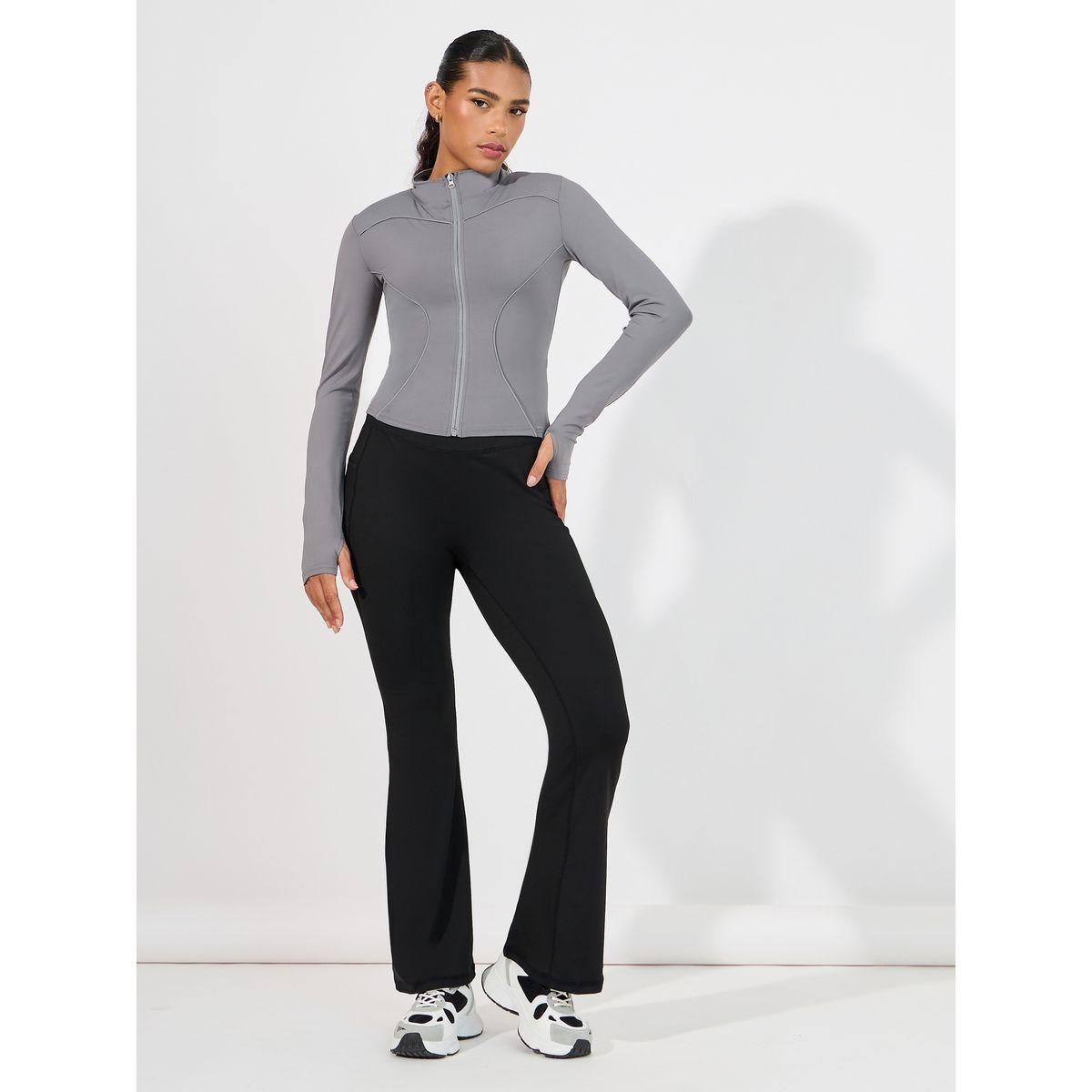 Styli Active Reflective Zip Tape & Contour Seam Detail Zip Up Jacket-sports-women-clothing-coatsandjackets-jackets-image-2