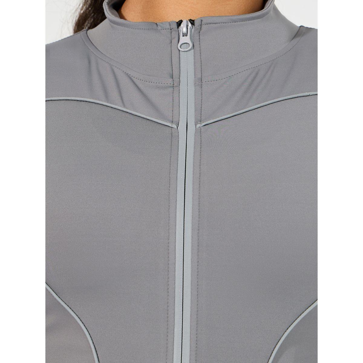 Styli Active Reflective Zip Tape & Contour Seam Detail Zip Up Jacket-sports-women-clothing-coatsandjackets-jackets-image-3
