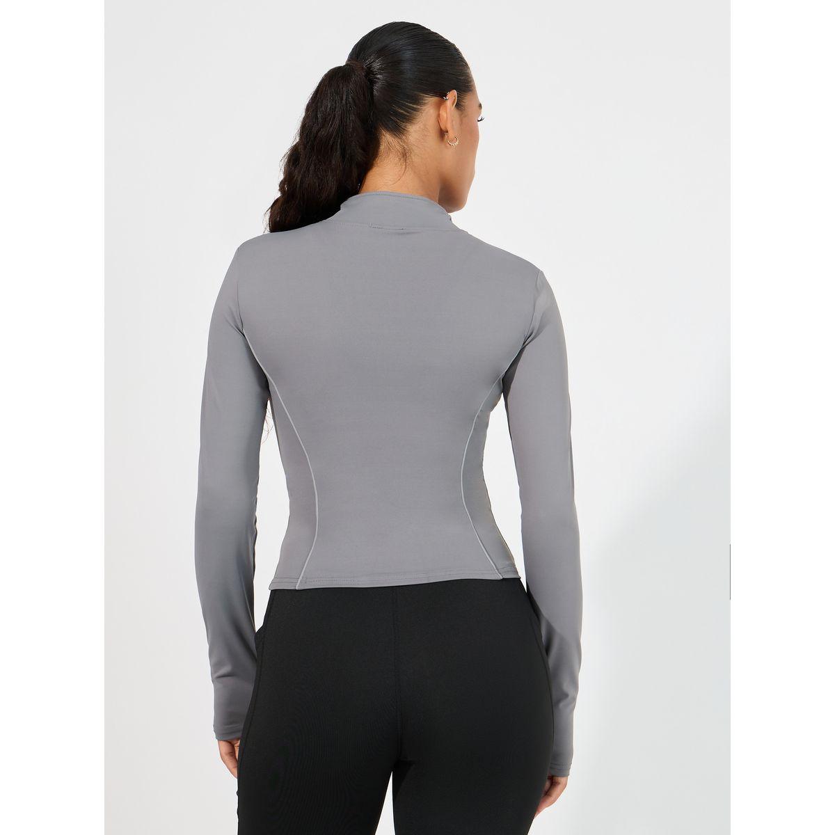 Styli Active Reflective Zip Tape & Contour Seam Detail Zip Up Jacket-sports-women-clothing-coatsandjackets-jackets-image-4