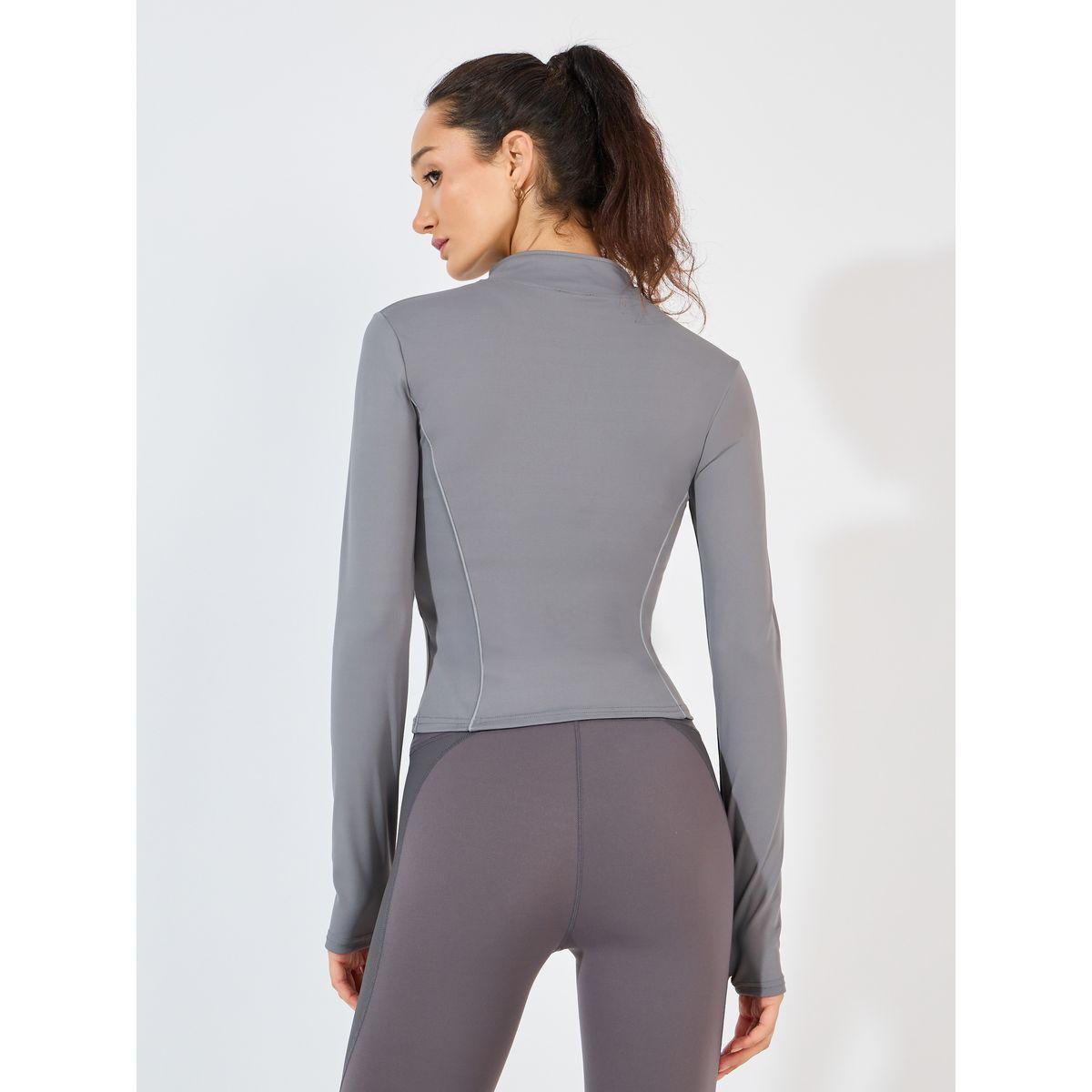 Styli Active Reflective Zip Tape & Contour Seam Detail Zip Up Jacket-sports-women-clothing-coatsandjackets-jackets-image-5