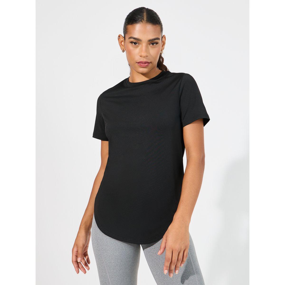 Styli Active Back Taping Cut-Out Detail Short Sleeve Top-women-clothing-sportswearandactivewear-tshirtsandvests-image-1