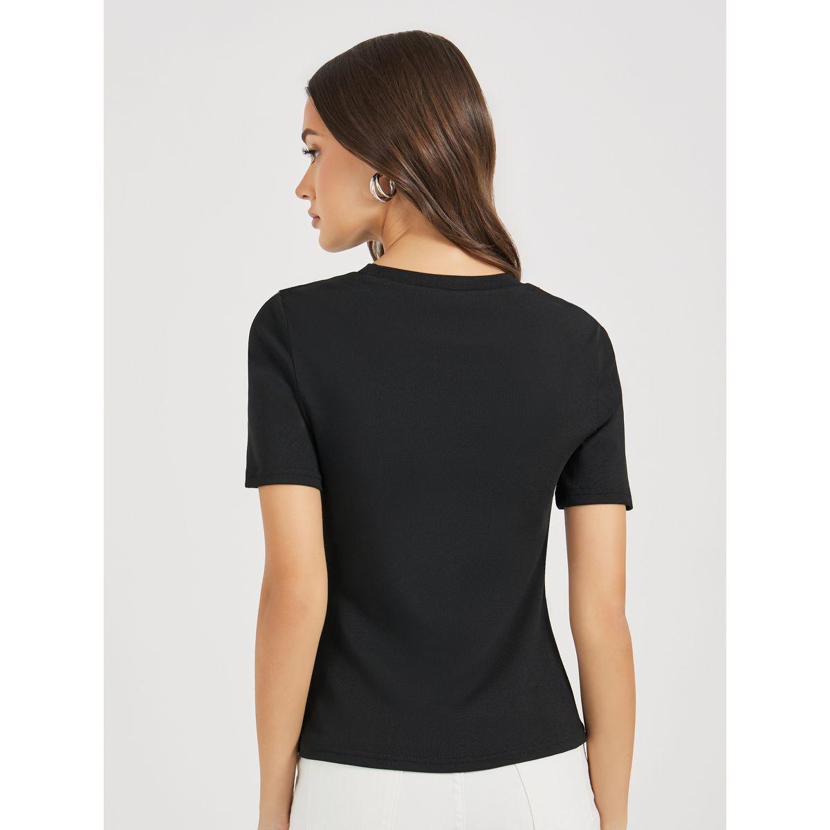 Styli Cut-Out Detail Fitted T-Shirt-women-clothing-tshirts-image-5