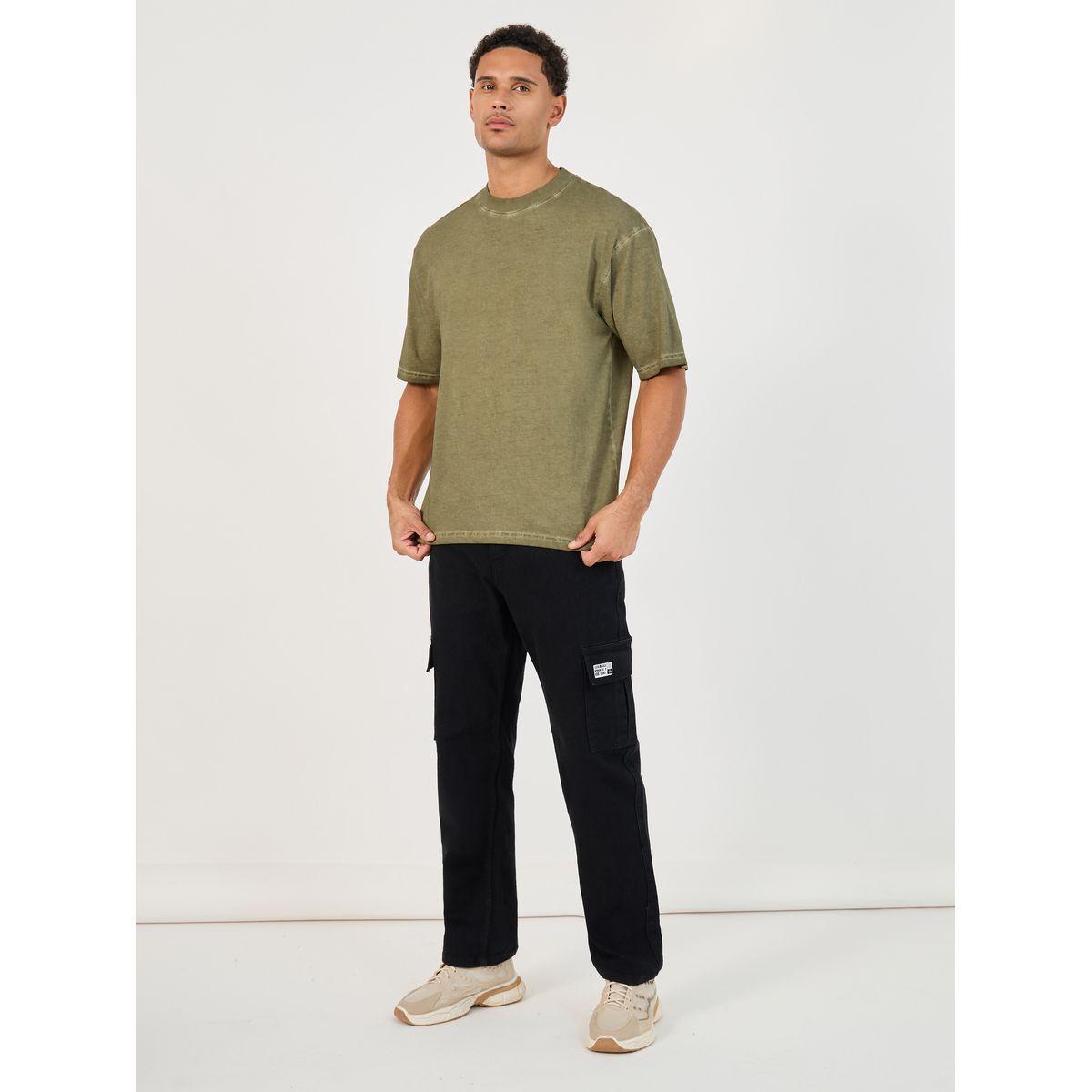 Styli Acid Washed Heavy Jersey Mock Neck Oversized T-Shirt-men-clothing-tshirtsandpolos-tshirts-image-2