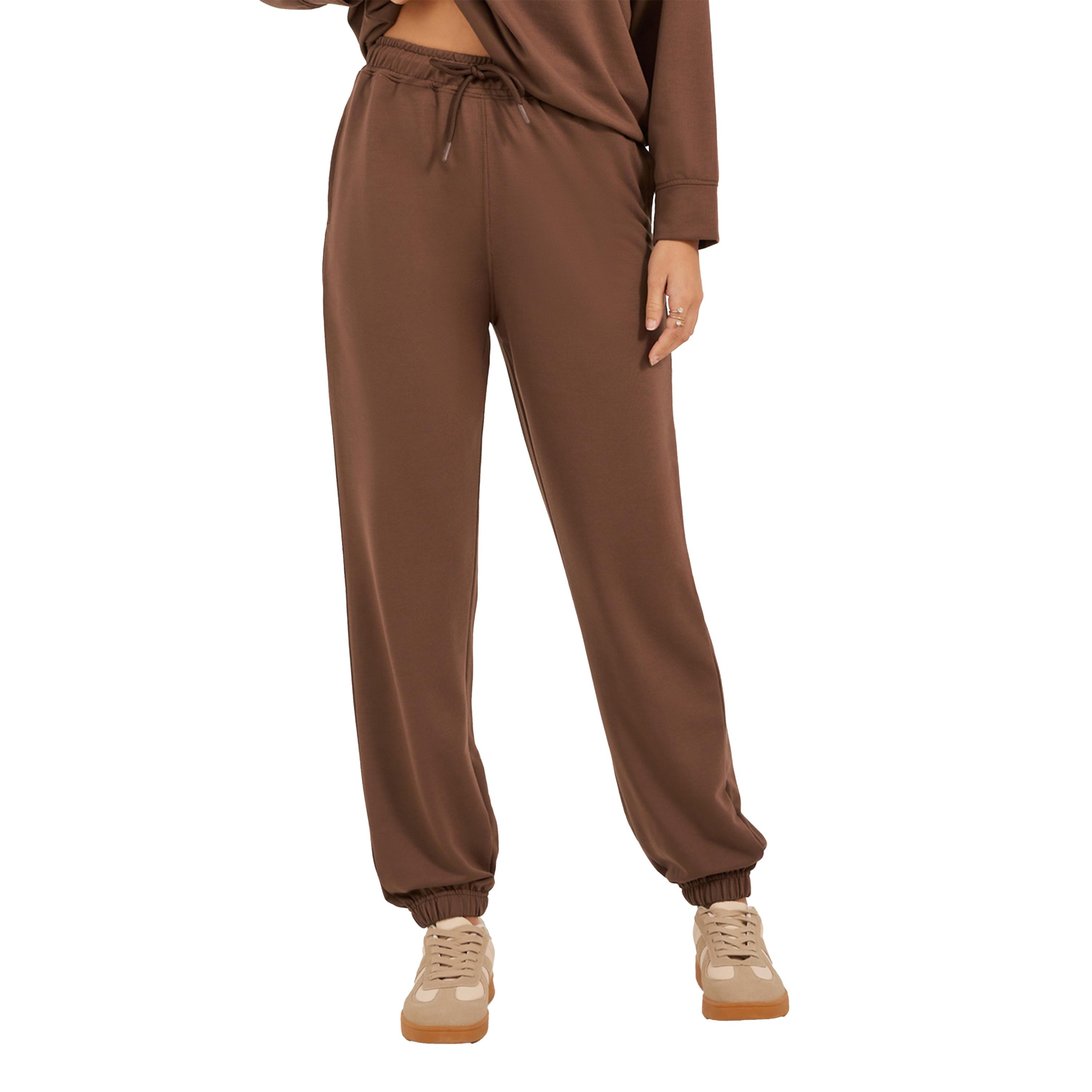 ستايلي -  هودي وبنطال رياضي بقصّة عادية مع رباط للرباط-women-clothing-coordsets-image-4