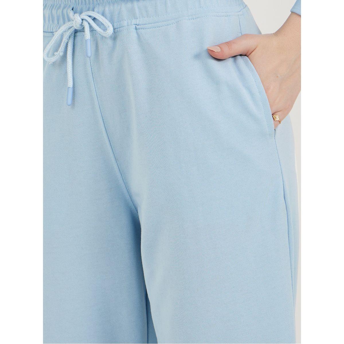 Solid Regular Fit Hoodie and Joggers with Drawstring Co-Ords-women-clothing-coordsets-image-6
