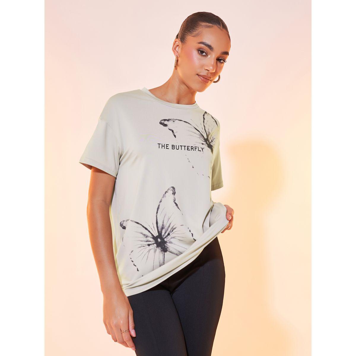 Styli Butterfly Print Oversized T-Shirt-women-clothing-tshirts-image-2