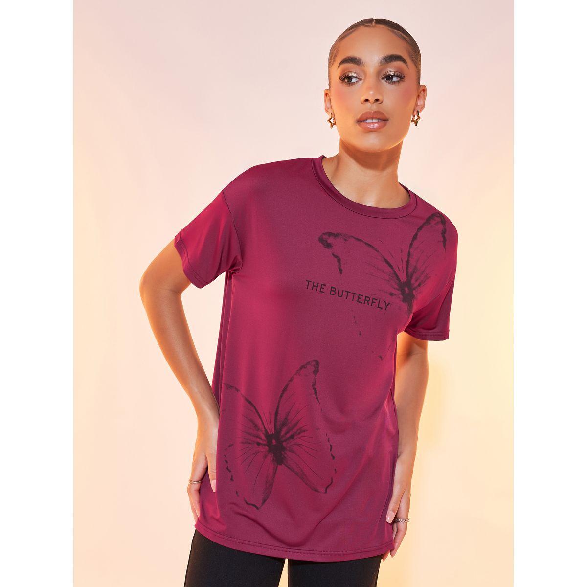 تيشيرت فضفاض بطبعة فراشة-women-clothing-tshirts-image-1