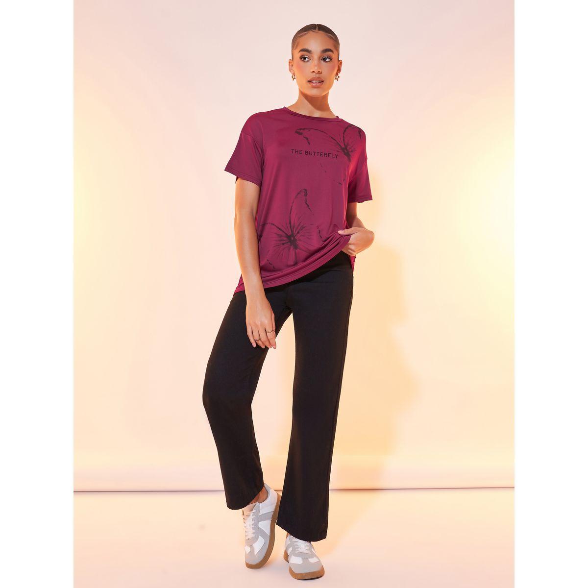 Styli Butterfly Print Oversized T-Shirt-women-clothing-tshirts-image-2