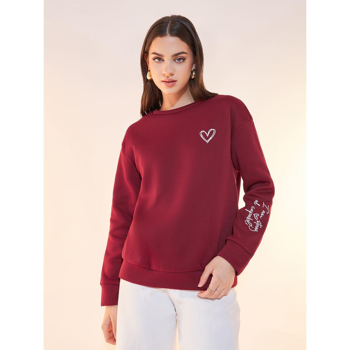 Styli Text Print Round Neck Sweatshirt-women-winterwear-hoodiesandsweatshirts-sweatshirts-image-1