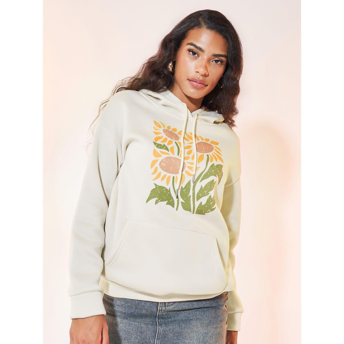 Styli Sunflower Print Oversized Hoodie-women-winterwear-hoodiesandsweatshirts-hoodies-image-1
