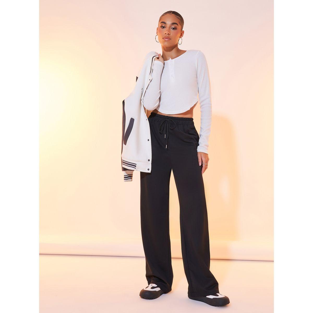 Styli Elastic Waistband Straight Leg Pants-women-clothing-bottoms-trousers-image-1