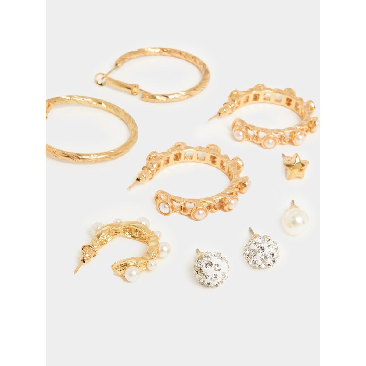 مجموعة من 6 أقراط أذن كاجوال-women-watchesandjewellery-jewellery-earrings-image-2