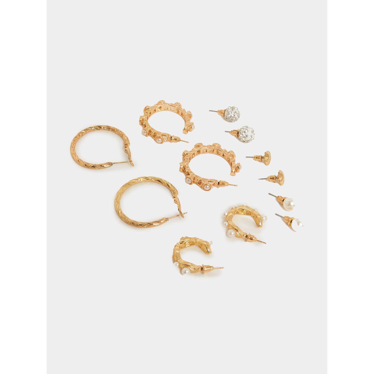 مجموعة من 6 أقراط أذن كاجوال-women-watchesandjewellery-jewellery-earrings-image-3