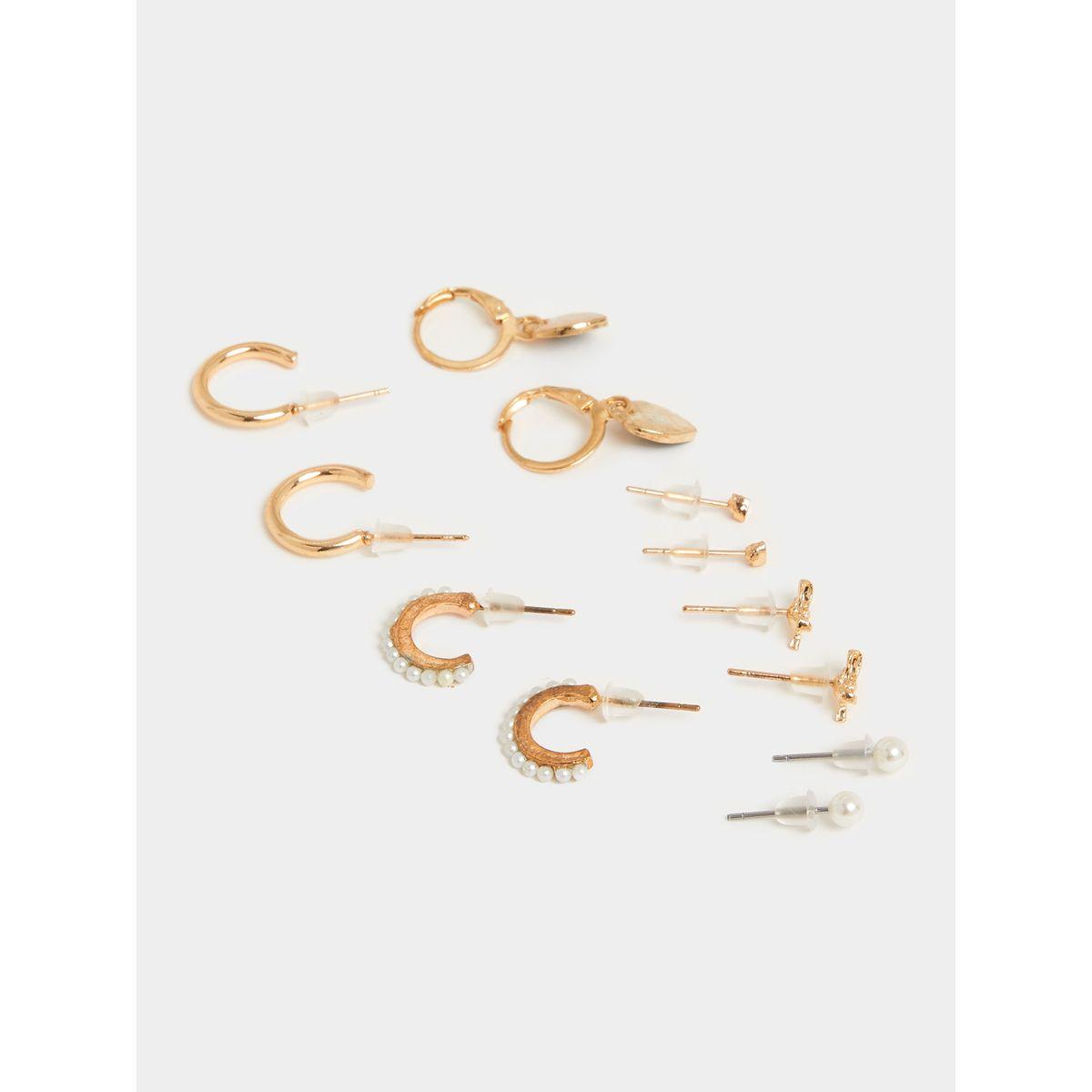 Styli Set of 6 - Heart Drop Assorted Earrings-women-watchesandjewellery-jewellery-earrings-image-3