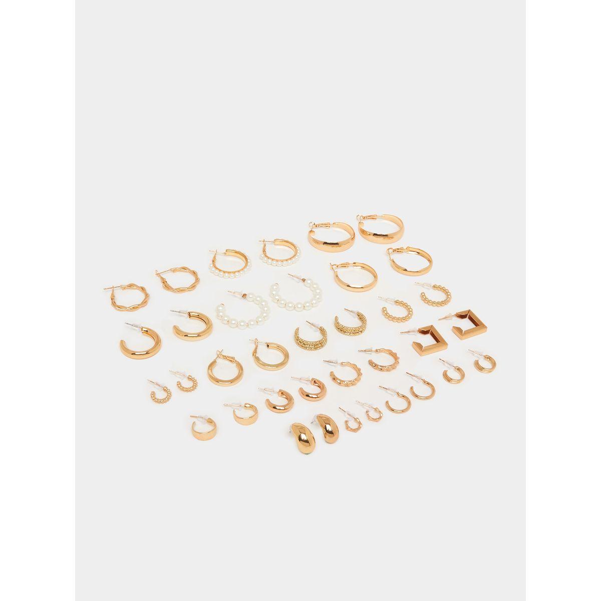 Styli Set of 18 - Assorted Hoop Earrings-women-watchesandjewellery-jewellery-earrings-image-1