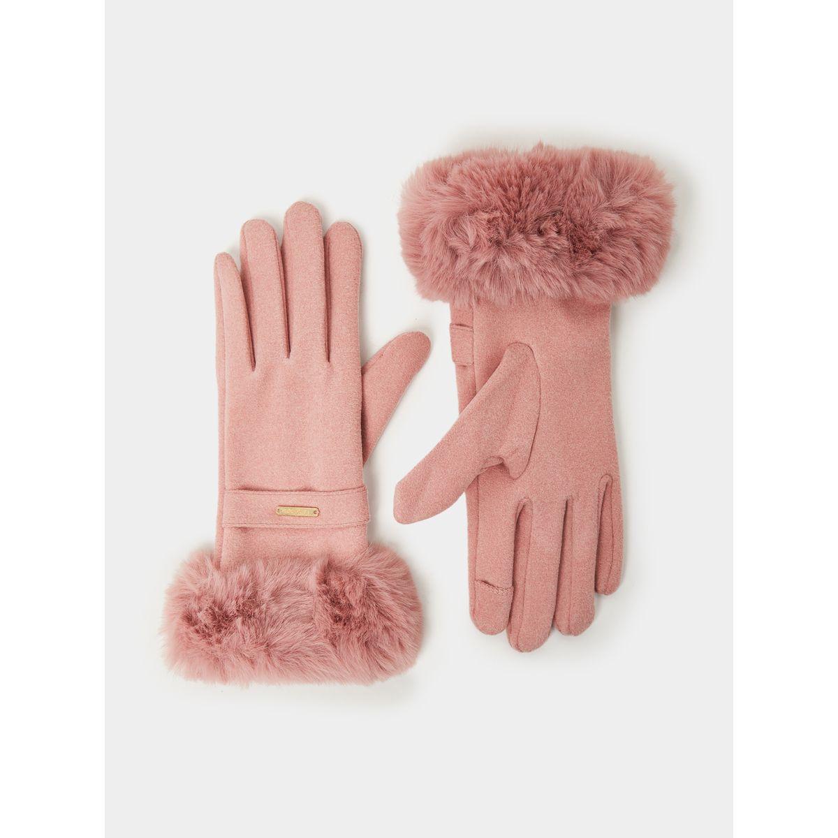 قفازات يد بفرو صناعي-women-winterwear-gloves-image-1