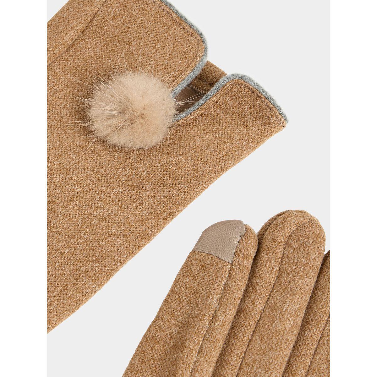 Styli Pom Pom Detail Winter Gloves-women-winterwear-gloves-image-3