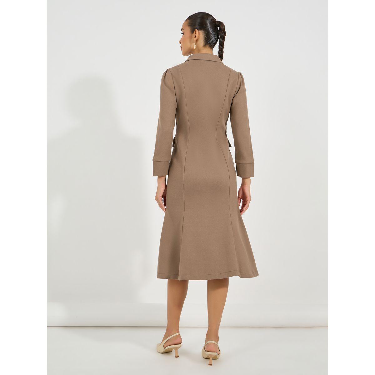 فستان ميدي بنمط بليزر مع ياقة شال-women-clothing-dresses-image-6