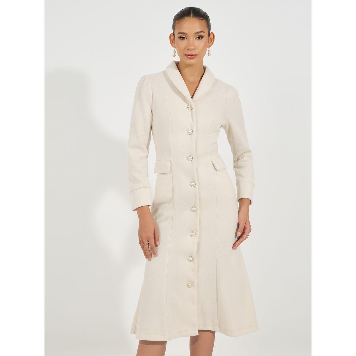 Styli Limited Shawl Collar Wool Like Blazer Midi Dress with Flap Detail-women-clothing-dresses-image-5