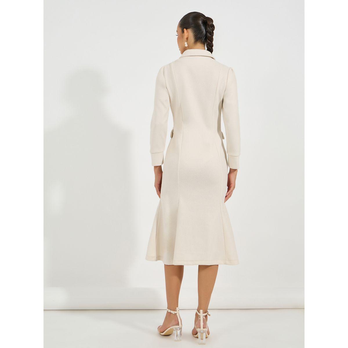 فستان ميدي بنمط بليزر مع ياقة شال-women-clothing-dresses-image-6