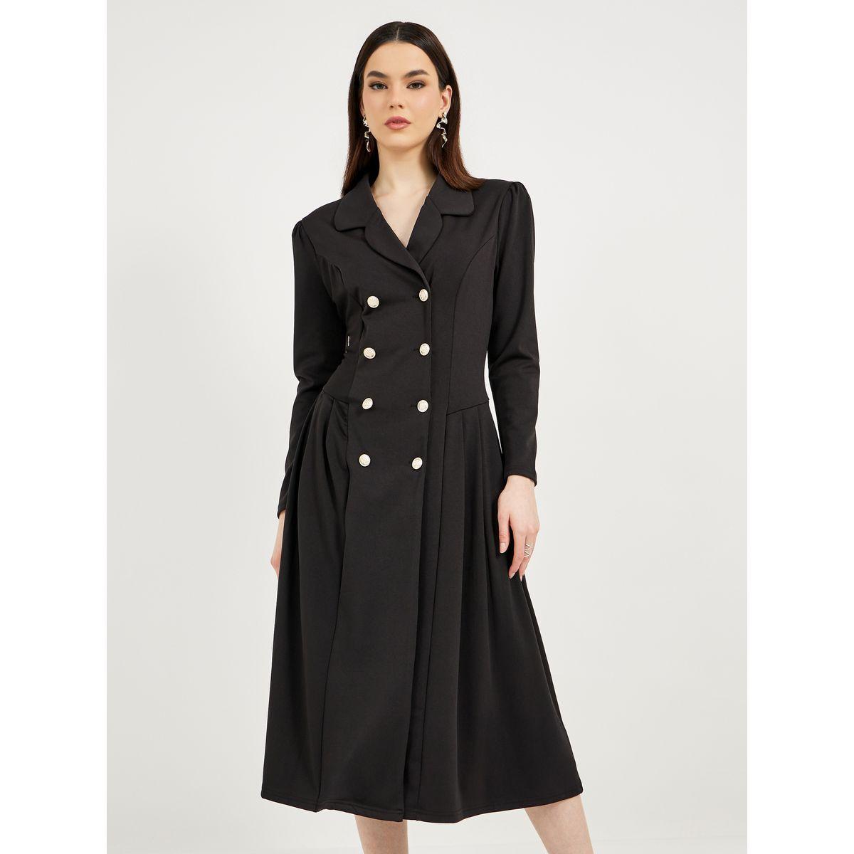 Styli Notch Lapel Collar Double Breasted Blazer Midi Dress-women-clothing-dresses-image-4