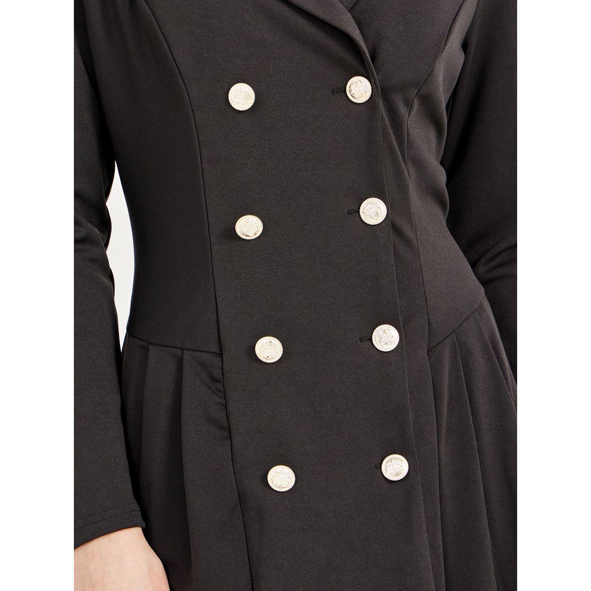 Styli Notch Lapel Collar Double Breasted Blazer Midi Dress-women-clothing-dresses-image-5