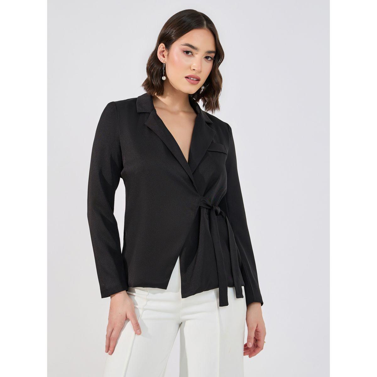 Styli Notch Collar Blazer Wrap Top-women-clothing-shirtsandblouses-blouses-image-1