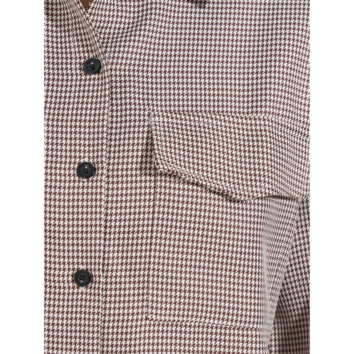 بلوزة تويد فضفاضة مع جيب بطية-women-clothing-shirtsandblouses-shirts-image-4