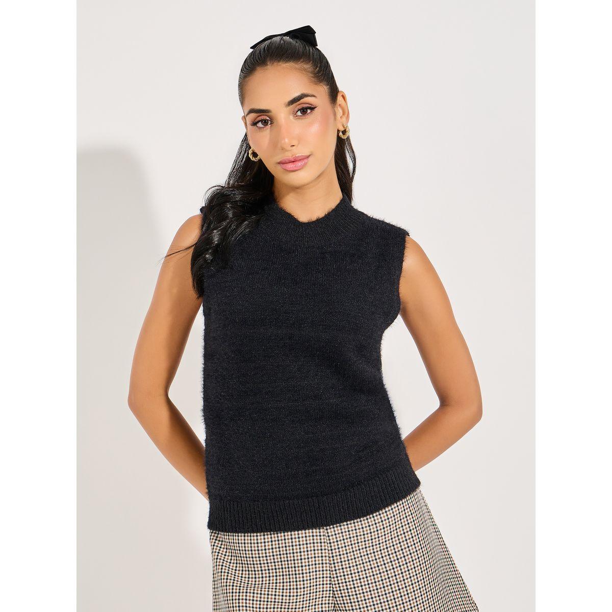 Styli Soft Textured Sleeveless Knit Top-women-clothing-tshirts-image-3