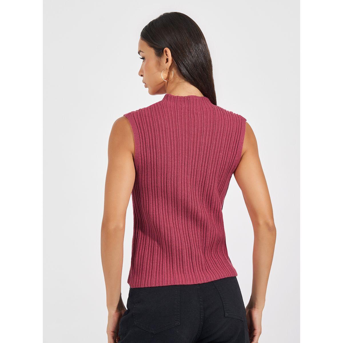 Styli Textured Flat Knit Top-women-clothing-tshirts-image-5