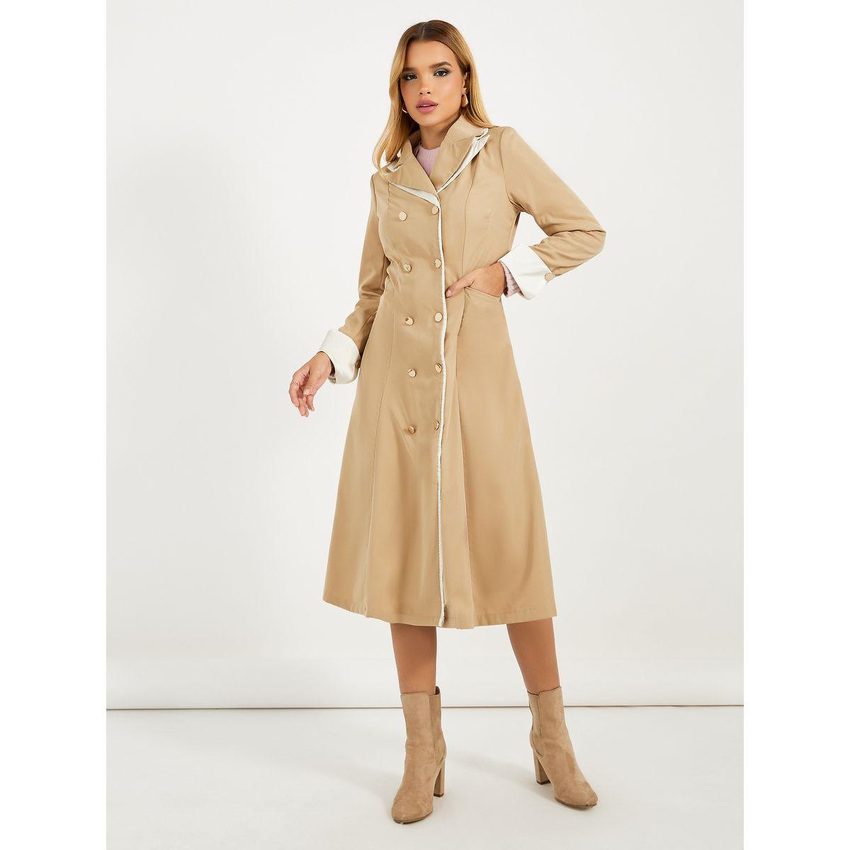 فستان ميدي بتفاصيل مُتباينة وأزرار-women-clothing-dresses-image-2