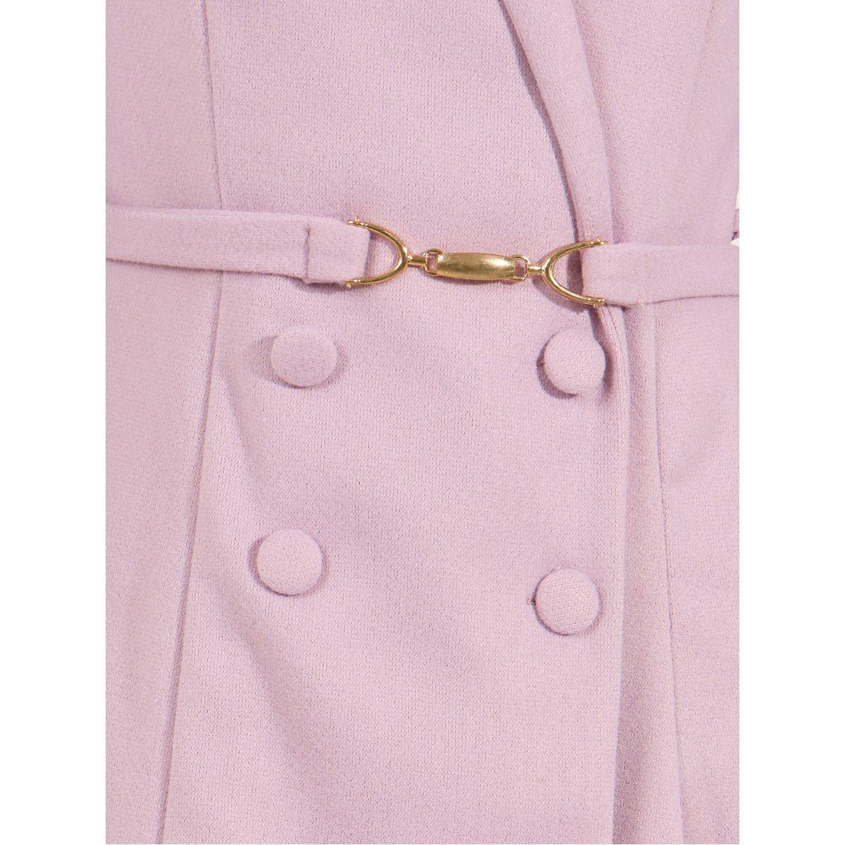 Styli Limited Notch Lapel Fit & Flare Wool Like Belted Blazer Midi Dress-women-clothing-dresses-image-3