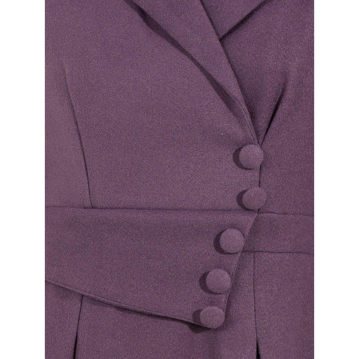 Styli Limited Notch Lapel Button Detail Wool Like Blazer Midi Dress-women-clothing-dresses-image-3