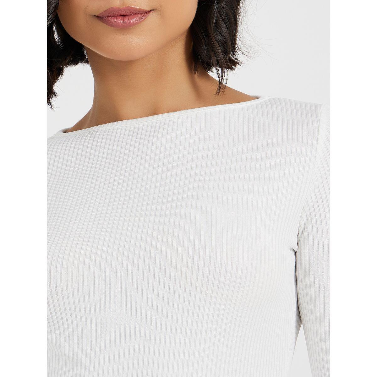 Styli Rib Knit Top with Flared Sleeves-women-clothing-shirtsandblouses-blouses-image-3