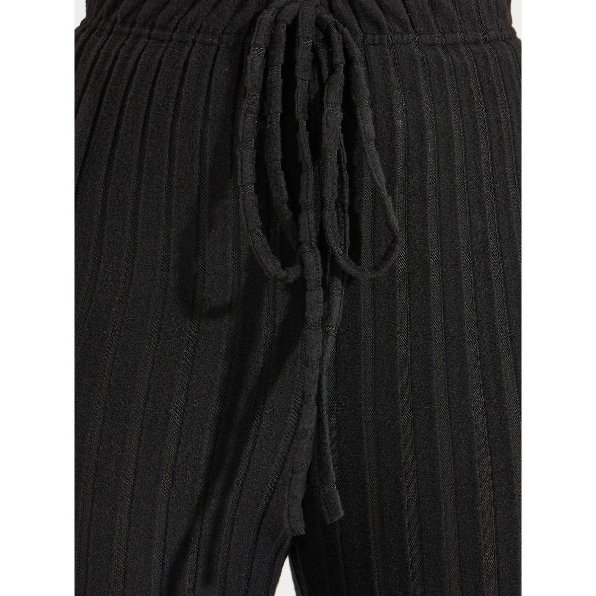 Styli Solid Ribbed Knit Pants with Drawstrings-women-clothing-bottoms-joggers-image-3