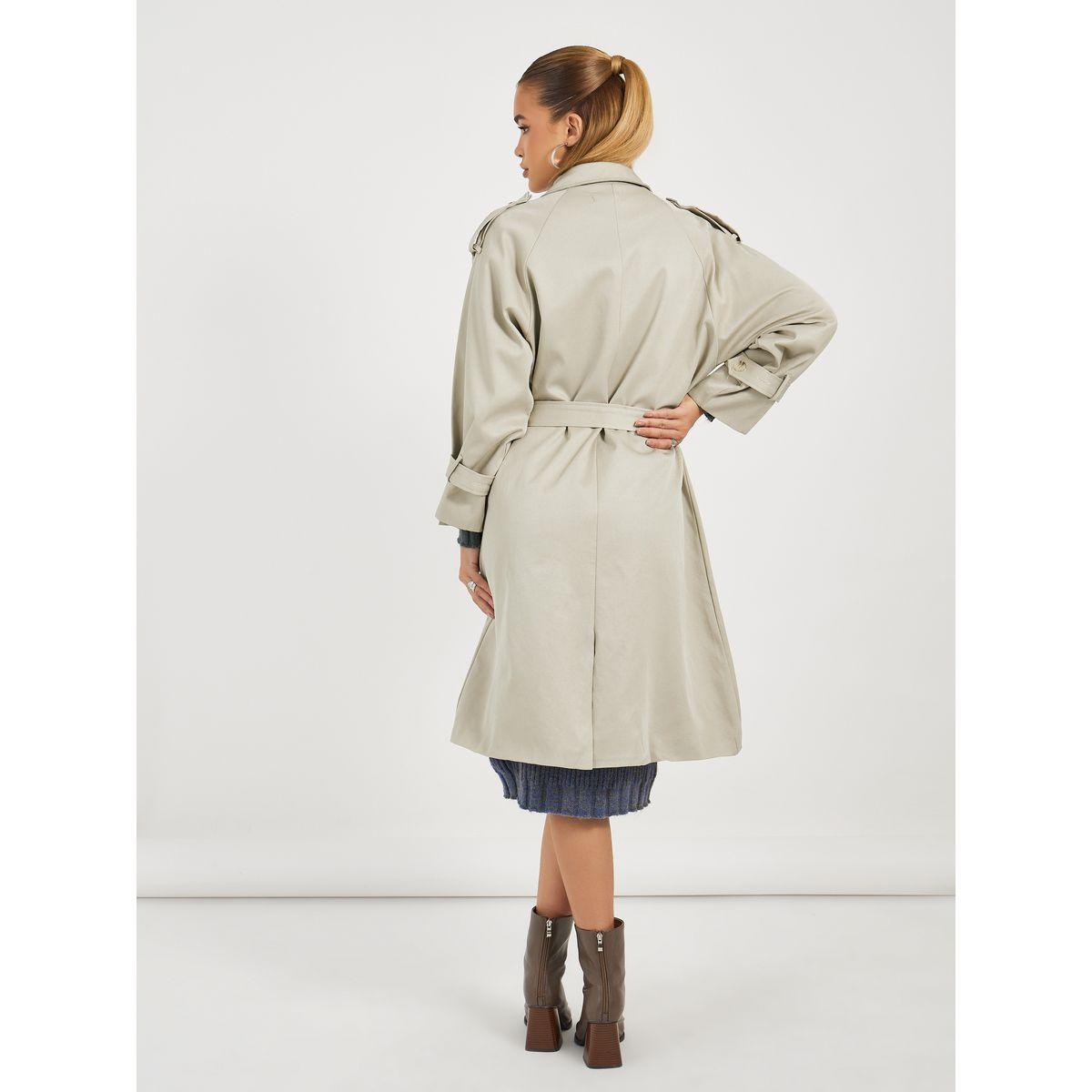معطف ترنش بقصة عادية وحزام خصر-women-clothing-coatsandjackets-coats-image-6
