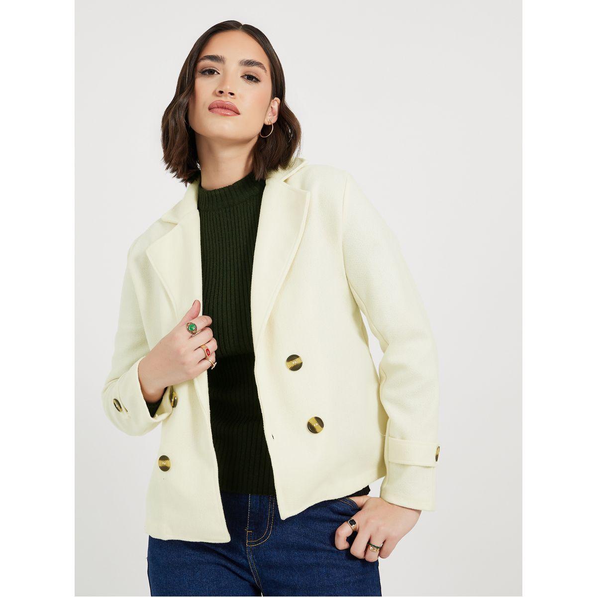 بليزر بقصة عادية مع أزرار-women-clothing-coatsandjackets-blazers-image-1