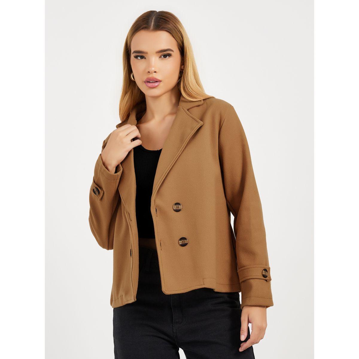 بليزر بقصة عادية وصفين أزرار-women-clothing-coatsandjackets-blazers-image-5