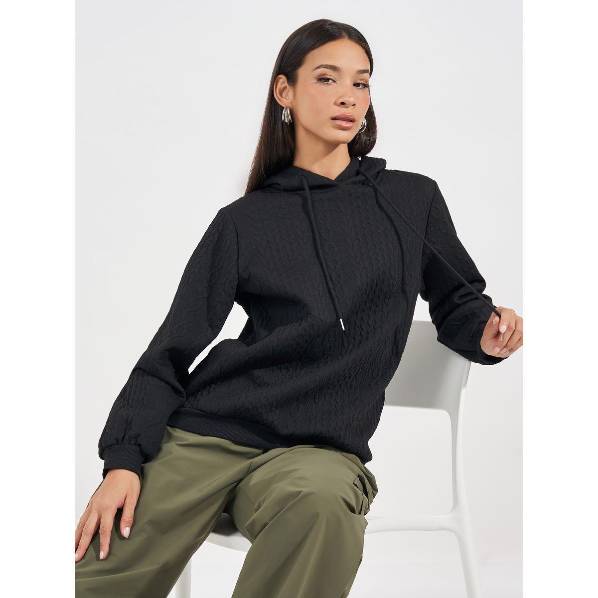 Styli Oversized Regular Length Textured Hoodie-women-winterwear-hoodiesandsweatshirts-hoodies-image-1