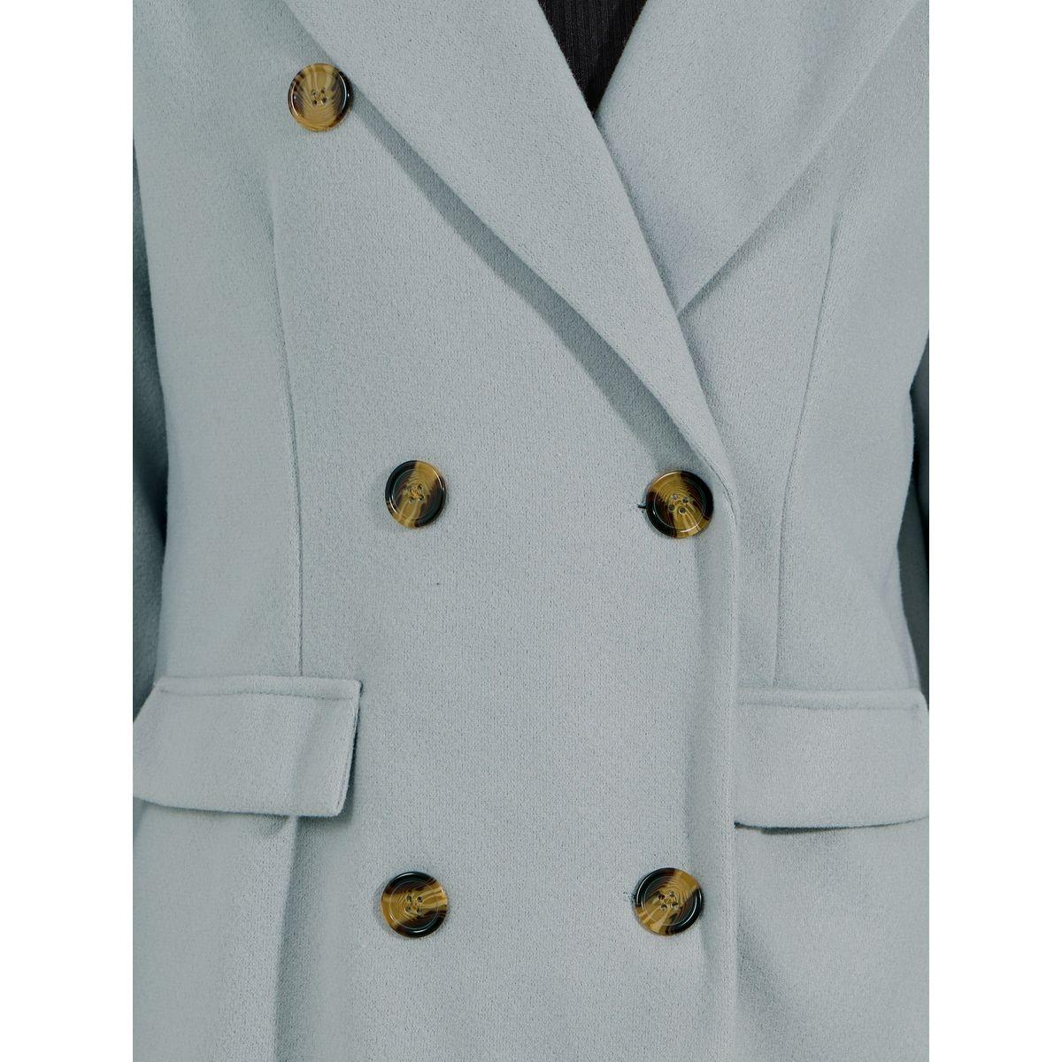 معطف ميدي بقصة عادية وصفين أزرار-women-clothing-coatsandjackets-coats-image-4